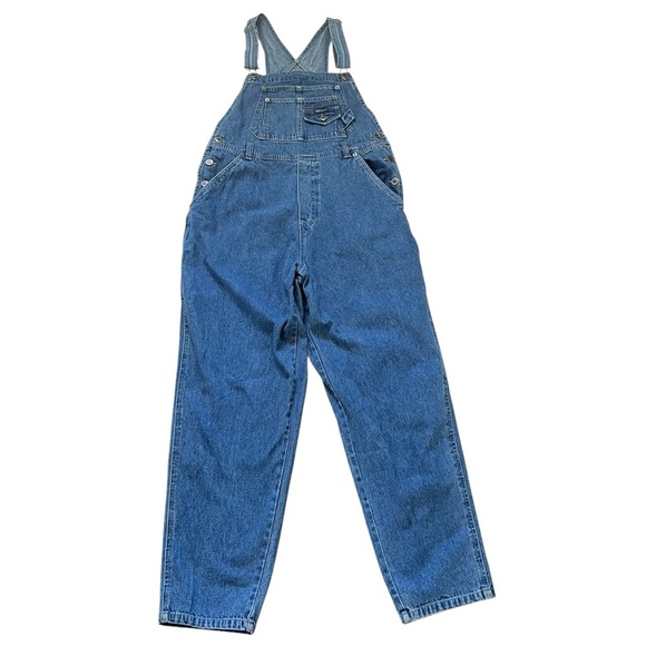 Vintage Route 66 Denim Overalls Y2K 90s Grunge Carpenter Jean Overalls Size L - Picture 1 of 7
